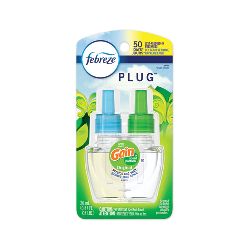 Image of PLUG Air Freshener Refills, Gain Original, 0.87 oz, 6/Carton
