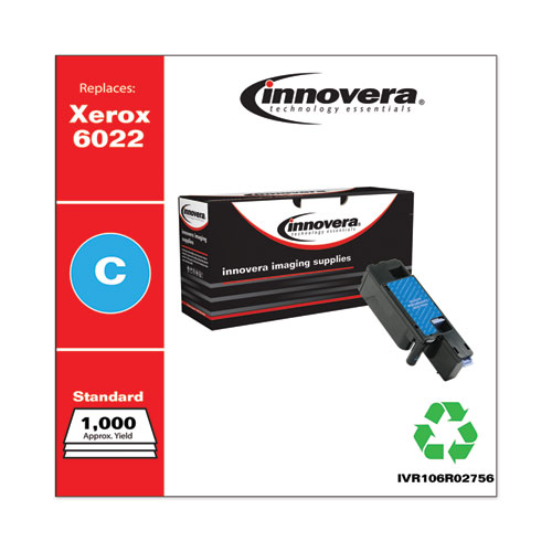 REMANUFACTURED CYAN TONER, REPLACEMENT FOR XEROX 6022 (106R02756), 1,000 PAGE-YIELD