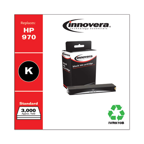 REMANUFACTURED BLACK INK, REPLACEMENT FOR HP 970 (CN621AM), 3,000 PAGE-YIELD