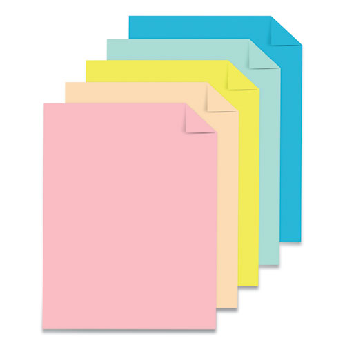 Image of Color Paper, 24 lb Bond Weight, 8.5 x 11, Assorted Colors, 500/Ream