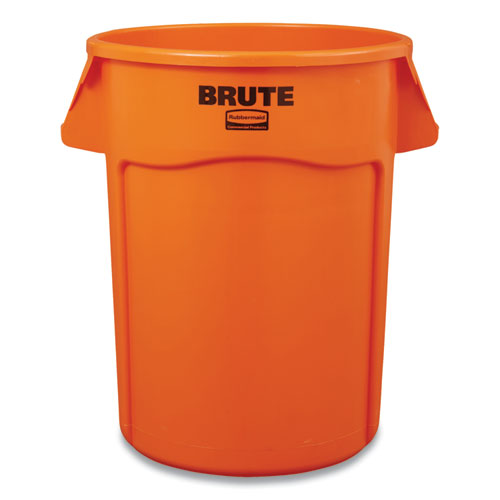 Rubbermaid® Commercial Brute Round Container, 32 gal, Resin, Orange