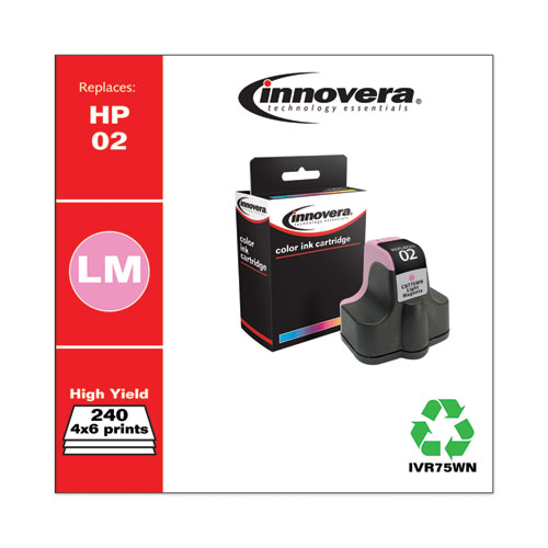 Image of Innovera® Remanufactured Light Magenta Ink, Replacement For 02 (C8775Wn), 240 Page-Yield