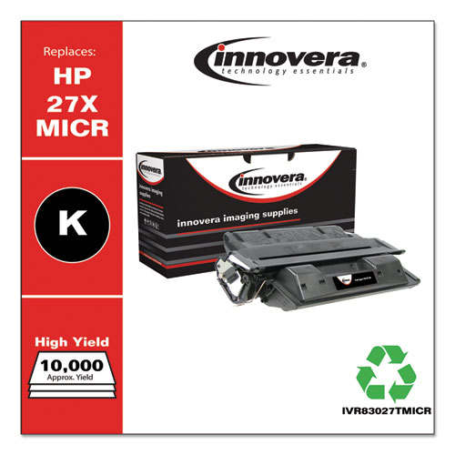 Image of Innovera® Remanufactured Black High-Yield Micr Toner, Replacement For 27Xm (C4127Xm), 6,000 Page-Yield, Ships In 1-3 Business Days