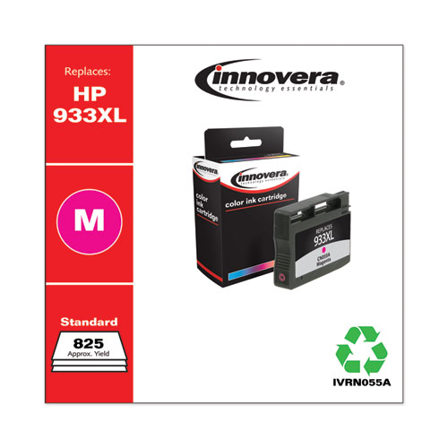 Remanufactured Magenta High-Yield Ink, Replacement for 933XL (CN055A), 825 Page-Yield