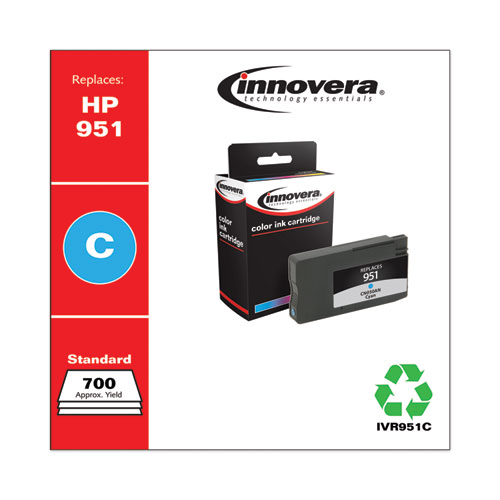 REMANUFACTURED CYAN INK, REPLACEMENT FOR HP 951 (CN050AN), 700 PAGE-YIELD