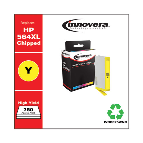 REMANUFACTURED YELLOW HIGH-YIELD INK, REPLACEMENT FOR HP 564XL (CB325WN), 750 PAGE-YIELD