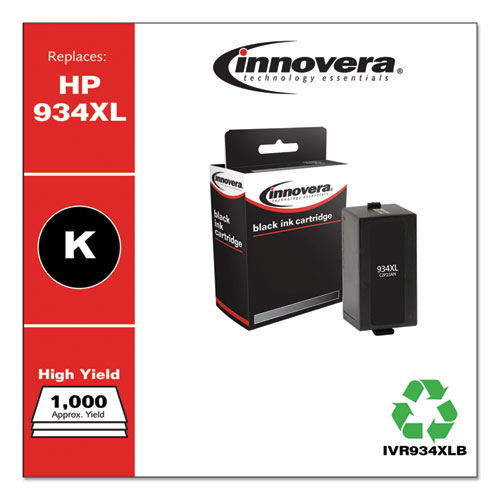 REMANUFACTURED BLACK HIGH-YIELD INK, REPLACEMENT FOR HP 934XL (C2P23AN), 1,000 PAGE-YIELD