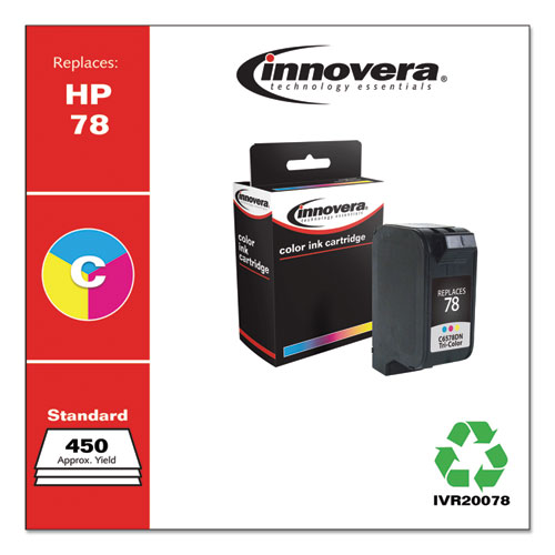 REMANUFACTURED TRI-COLOR INK, REPLACEMENT FOR HP 78 (C6578DN), 450 PAGE-YIELD