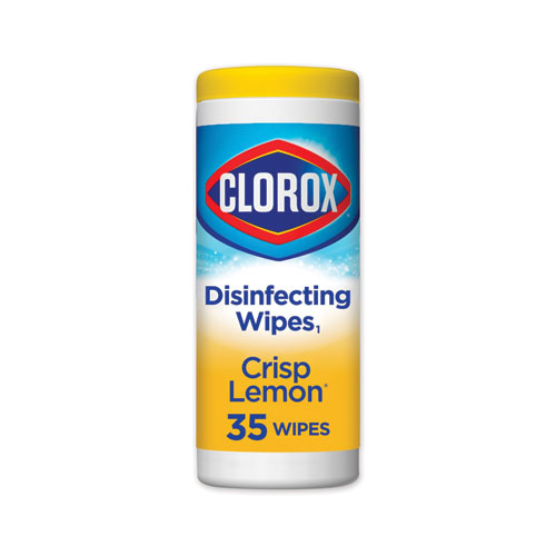 Disinfecting Wipes, 7 X 8, Crisp Lemon, 35/canister