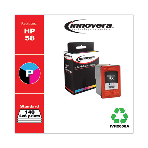 Remanufactured Photo Ink, Replacement for 58 (C6658AN), 140 Page-Yield