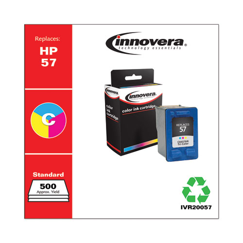 Image of Innovera® Remanufactured Tri-Color Ink, Replacement For 57 (C6657An), 400 Page-Yield