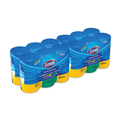 Disinfecting Wipes, 7x8, Fresh Scent/citrus Blend, 75/canister, 3/pk, 4 Packs/ct