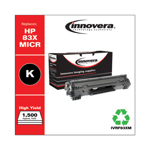 REMANUFACTURED BLACK HIGH-YIELD MICR TONER, REPLACEMENT FOR HP 83XM (CF283XM), 2,200 PAGE-YIELD