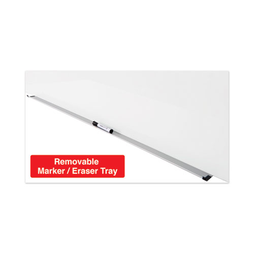 Image of Universal® Frameless Magnetic Glass Marker Board, 48 X 36, White Surface