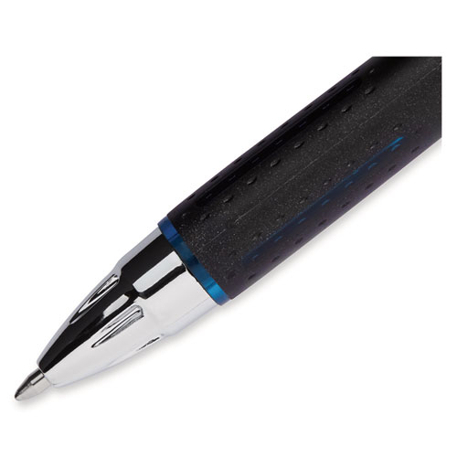 Jetstream Retractable Ballpoint Pen, 1mm, Blue-Black Ink, Black Barrel