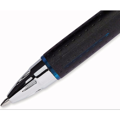 Jetstream Retractable Ballpoint Pen, 1mm, Blue-Black Ink, Black Barrel