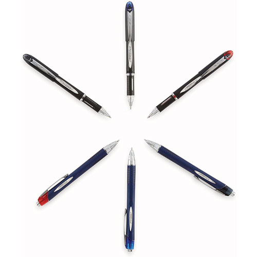 Jetstream Retractable Ballpoint Pen, Bold 1mm, Blue Ink, Black Barrel