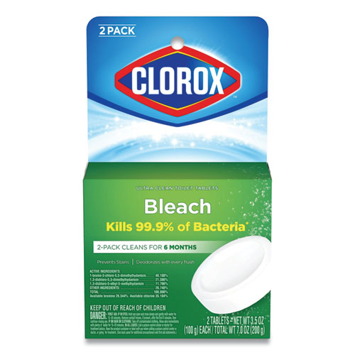 Clorox® Automatic Toilet Bowl Cleaner, 3.5 Oz Tablet, 2/Pack, 6 Packs/Carton