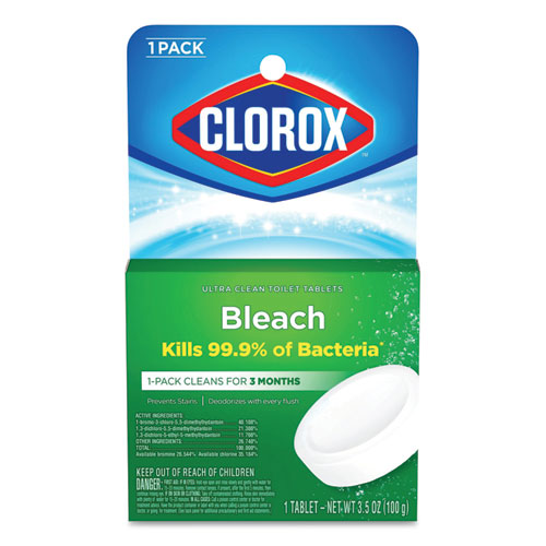 Clorox® Automatic Toilet Bowl Cleaner, 3.5 oz Tablet, 2/Pack, 6 Packs/Carton