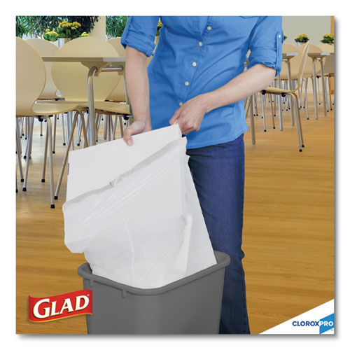 Image of Glad® Tall Kitchen Drawstring Trash Bags, 13 Gal, 0.72 Mil, 24" X 27.38", Gray, 100/Box