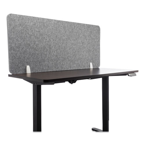 Lumeah Desk Screen Cubicle Panel and Office Partition Privacy Screen, 47 x 1 x 23.5, Polyester, Ash
