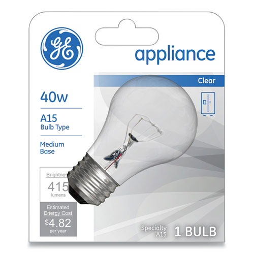 Incandescent A15 Light Bulb, 40 W, Clear
