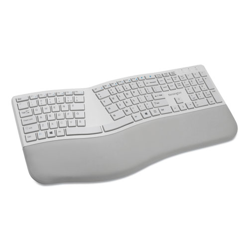 Kensington® Pro Fit Ergo Wireless Keyboard, 18.98 X 9.92 X 1.5, Gray
