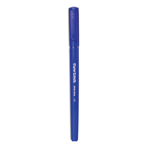 Write Bros. Ballpoint Pen Value Pack, Stick, Medium 1 mm, Blue Ink, Blue Barrel, 60/Pack