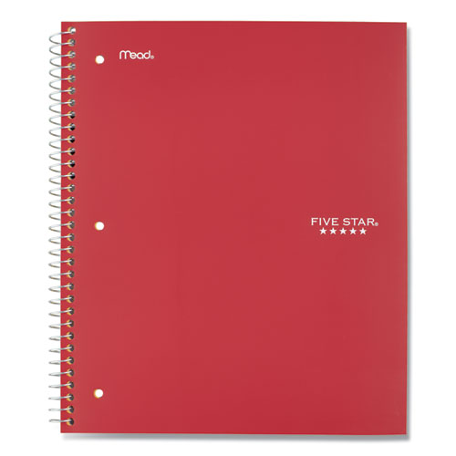 Wirebound Notebook with Eight Pockets, 5-Subject, Wide/Legal Rule, Randomly Assorted Cover Color, (200) 10.5 x 8 Sheets