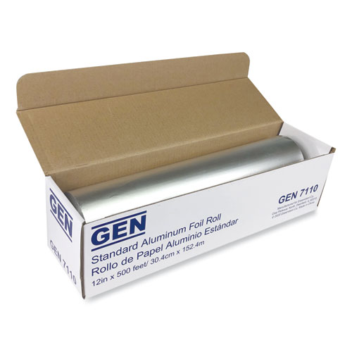 GEN Standard Aluminum Foil Roll, 12" x 500 ft, 6/Carton
