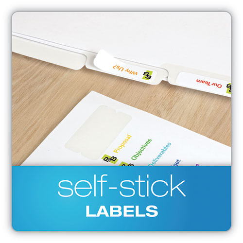 Image of Oxford™ Custom Label Tab Dividers With Self-Adhesive Tab Labels, 5-Tab, 11 X 8.5, White, 25 Sets