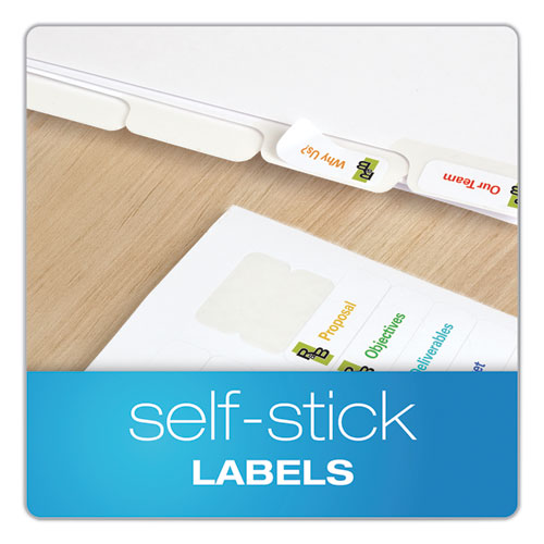 Image of Custom Label Tab Dividers with Self-Adhesive Tab Labels, 8-Tab, 11 x 8.5, White, 25 Sets