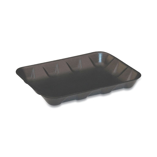 Supermarket Tray, #4D, 9.58 x 7.08 x 1.25,  Black, 400/Carton