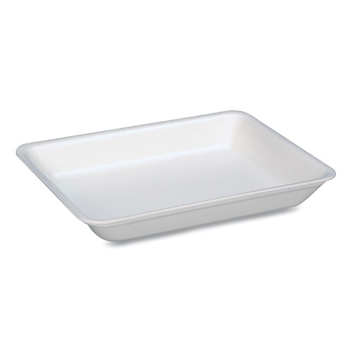 Image of Supermarket Tray, #4D, 8.63 x 6.56 x 1.27. White, Foam, 400/Carton