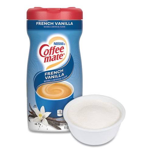 Image of Non-Dairy Powdered Creamer, French Vanilla, 15 oz Canister, 12/Carton