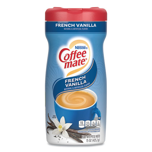 Image of Coffee Mate® Non-Dairy Powdered Creamer, French Vanilla, 15 Oz Canister, 12/Carton