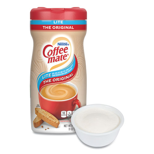 Image of Coffee Mate® Powdered Original Lite Creamer, 11 Oz. Canister, 12/Carton