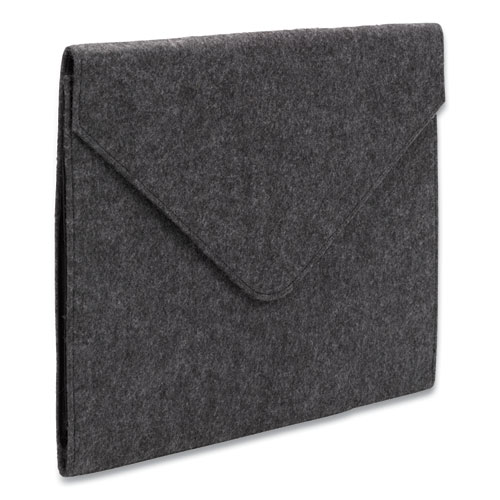 Image of Smead™ Soft Touch Cloth Expanding Files, 2" Expansion, 1 Section, Snap Closure, Letter Size, Gray