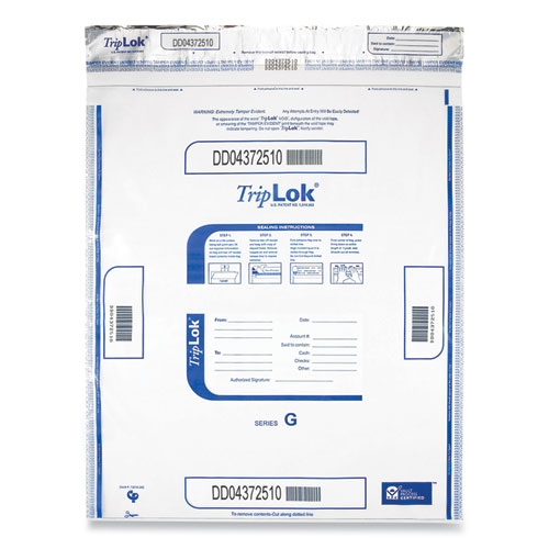 Triplok™ Deposit Bag, Plastic, 19 X 23, Clear, 250/Carton