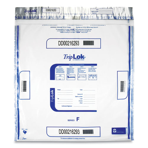 Triplok™ Deposit Bag, Plastic, 20 X 20, Clear, 250/Carton