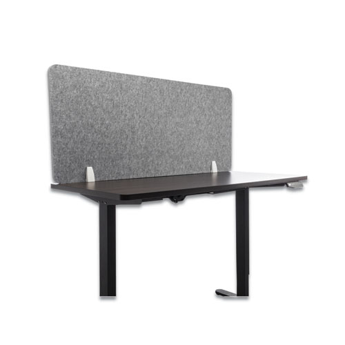Lumeah Desk Screen Cubicle Panel And Office Partition Privacy Screen, 54.5 X 1 X 23.5, Polyester, Gray