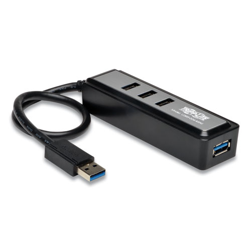 4-Port USB 3.0 SuperSpeed Hub, Black