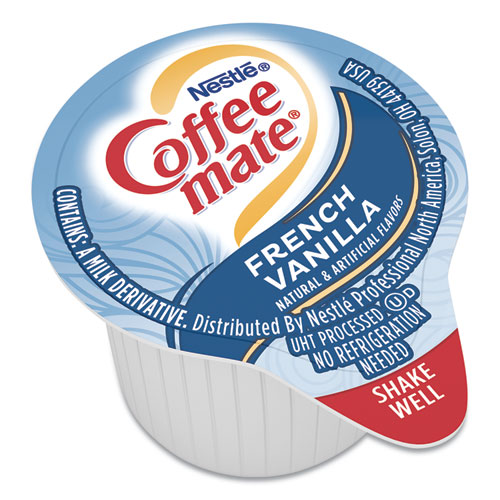 Image of Coffee Mate® Liquid Coffee Creamer, French Vanilla, 0.38 Oz Mini Cups, 50/Box, 4 Boxes/Carton, 200 Total/Carton