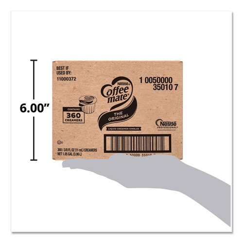 Image of Liquid Coffee Creamer, Original, 0.38 oz Mini Cups, 360/Carton
