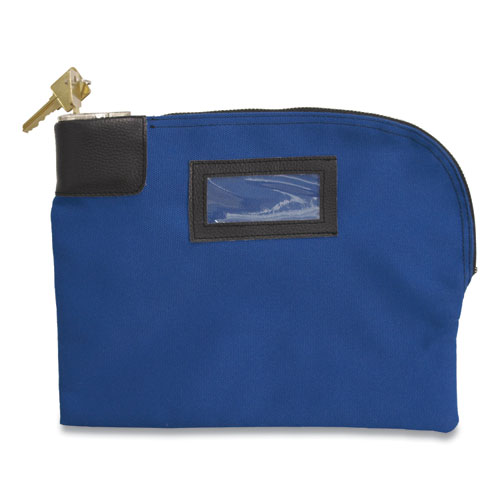 CONTROLTEK® Fabric Deposit Bag, Locking, 8.5 x 11 x 1, Nylon, Blue