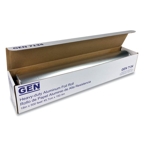 GEN Heavy-Duty Aluminum Foil Roll, 18" x 500 ft