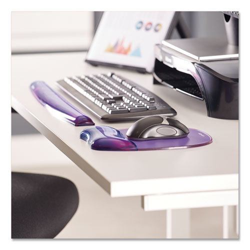 Gel Crystals Mouse Pad with Wrist Rest, 7.87 x 9.18, Purple