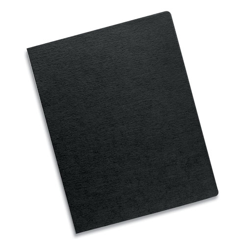 Expressions Linen Texture Presentation Covers for Binding Systems, Black, 11.25 x 8.75, Unpunched, 200/Pack