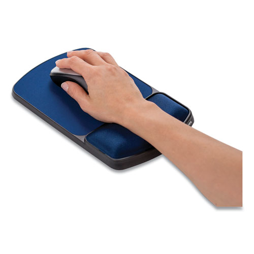 Image of Fellowes® Gel Mouse Pad With Wrist Rest, 6.25 X 10.12, Black/Sapphire