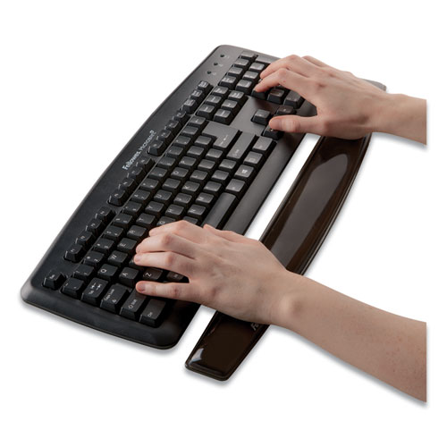 Image of Fellowes® Gel Crystals Keyboard Wrist Rest, 18.5 X 2.25, Black